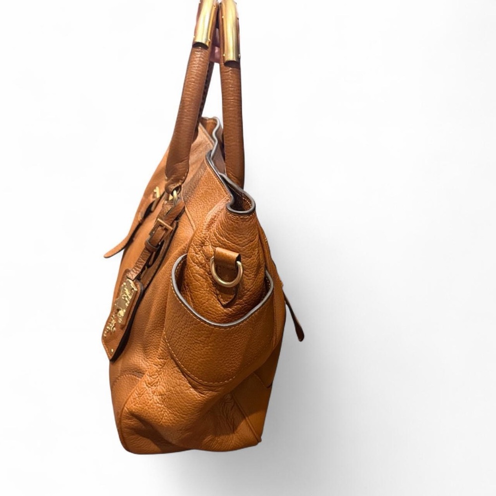Rare Vintage Prada Vitello Daino Leather Satchel Tote Brown - Picture 5 of 14